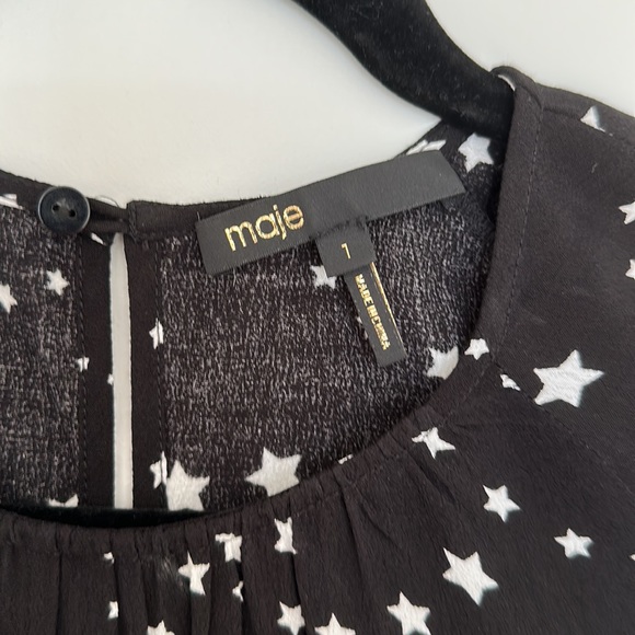 MAJE Ruffled Viscose Dress - Picture 2 of 6